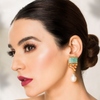 Akara Earrings: Elegant Gold-Plated Earrings with Exquisite Stones