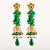 Alexandra Earrings – Elegant Gold-Plated Zircon & Kundan Jewelry