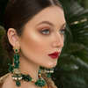 Alexandra Earrings – Elegant Gold-Plated Zircon & Kundan Jewelry