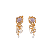 Swirling Seas of Gold Earrings